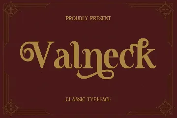 Valneck Classic Typeface Font