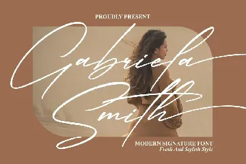 Gabriela Smith Modern Signature Font