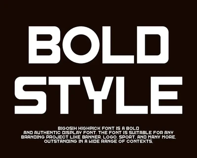 Bigosih Highpick font