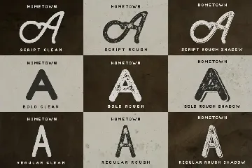 Hometown - Clean And Rough font