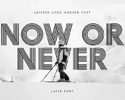 Layer - Layered Logo Modern Font