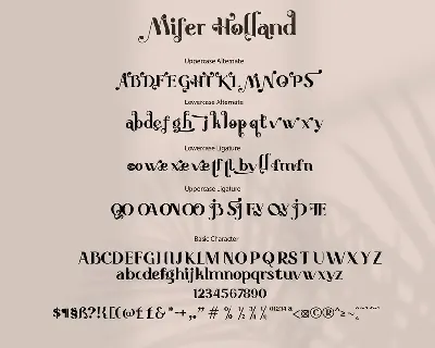 Mifer Holland font