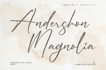 Anderson Magnolia Modern Signature Font