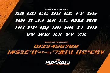 THE PURSUITS - All Caps Sporty Font