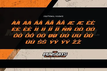 THE PURSUITS - All Caps Sporty Font