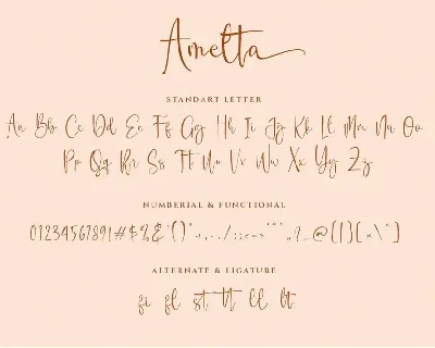 Amelta Handwritten font