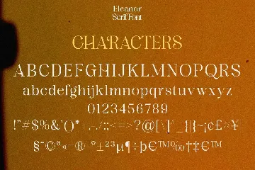 Eleanor - Modern Elegant Serif font