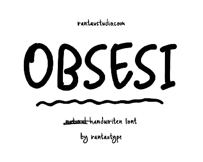 Obsesi Natural Handwritten font