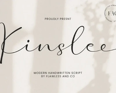 Kinslee font
