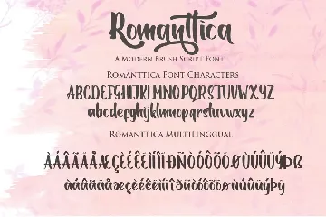 Romanttica - Modern Script Brush Font