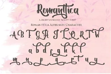 Romanttica - Modern Script Brush Font