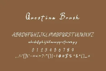 QuestinaBrush - Handwritten Script font