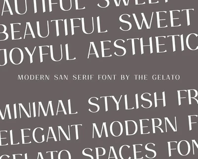 Gelato Spaces Sans Serif Font