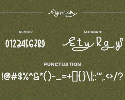 Elgantary Handwritten Display Font