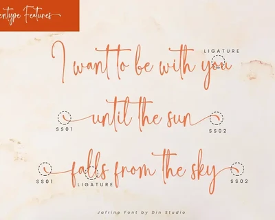 Jafrine-Modern Calligraphy Font