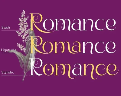 Bunga|Romantic Font