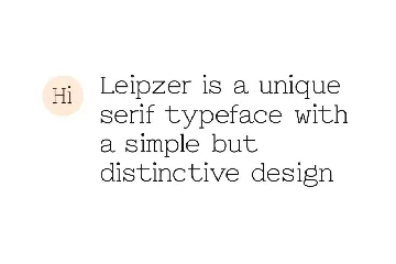 Leipzer - A Simple Serif Typeface font