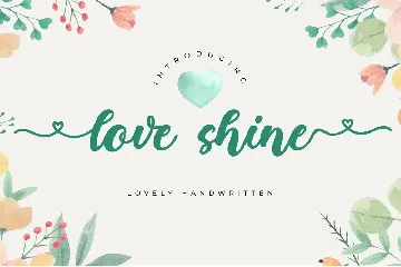 Love Shine  Lovely font