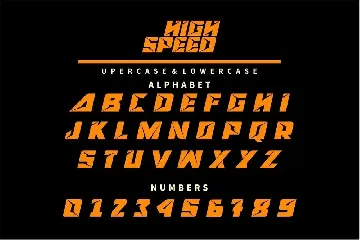 HIGH SPEED font