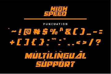 HIGH SPEED font