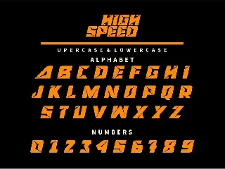 HIGH SPEED font