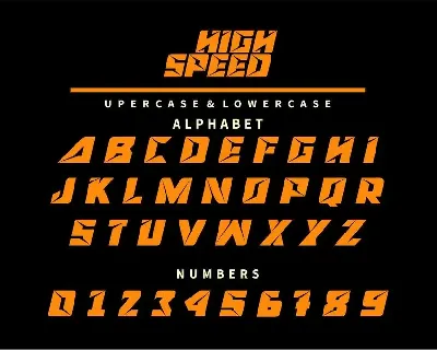 HIGH SPEED font