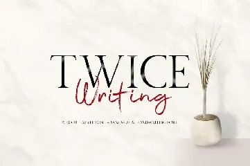 Twice Writing font