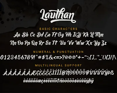 Lauthan font