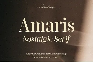 Amaris - Nostalgic Serif font