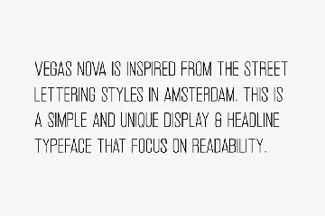 Vegas Nova - Unique & Modern Display Typeface font