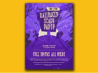 Halloween Plaque - Wooden Display Font