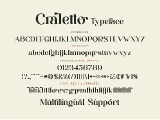 Craletto - Stylish Ligature Font