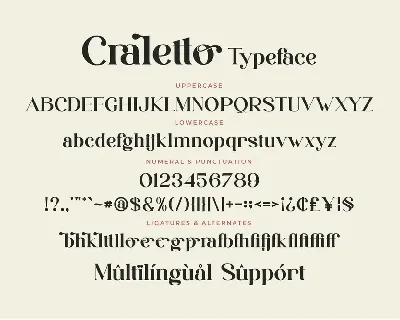 Craletto - Stylish Ligature Font