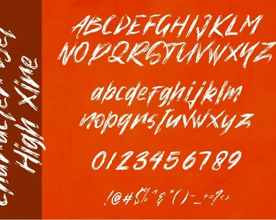 High Xire | Handbrush Font