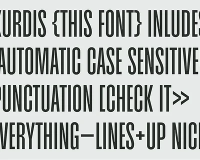 Kurdis Condensed Logo Font