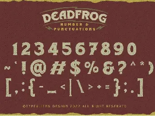 Deadfrog font