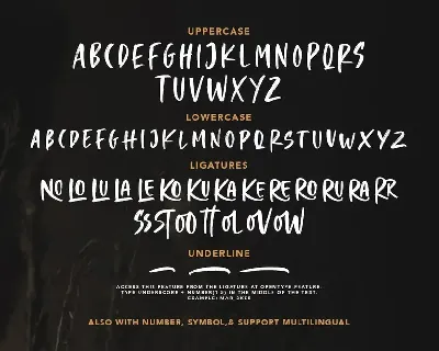 Crooked Hooks - Dry Brush Font