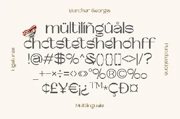 Buncher Georgia font