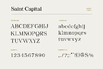Saint Capital Modern Serif Typeface font