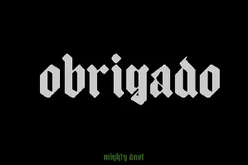 mighty dust - blackletter font