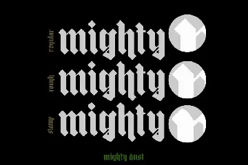 mighty dust - blackletter font