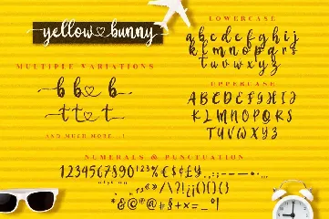 Yellow Bunny - Lovely Calligraphy Font