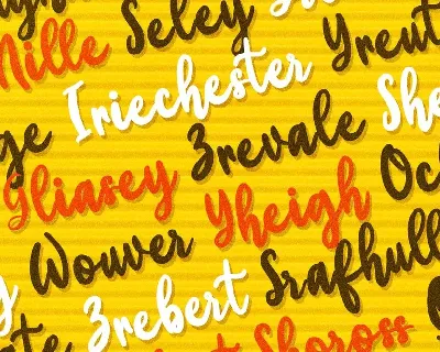 Yellow Bunny - Lovely Calligraphy Font