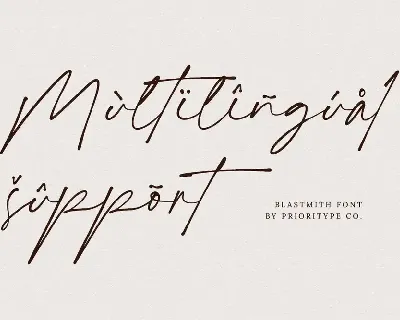 Blastmith - Stylish Signature Font