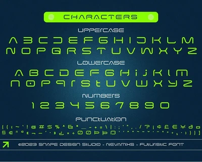 Nevamixs - Futuristic Font
