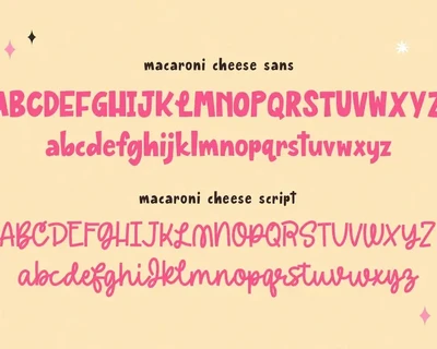 Macaroni Cheese Font Duo