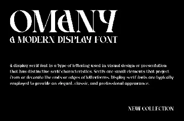 Omany - A Modern Display Font