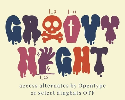 Groovy Night Halloween Display Font