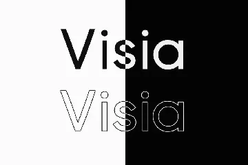 VISIA Duo (Natural & Outline) - Geometric Typeface font