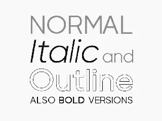 VISIA Duo (Natural & Outline) - Geometric Typeface font